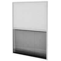 vidaXL Tela anti-insetos plissada janela quebra-luz alumínio 80x120cm