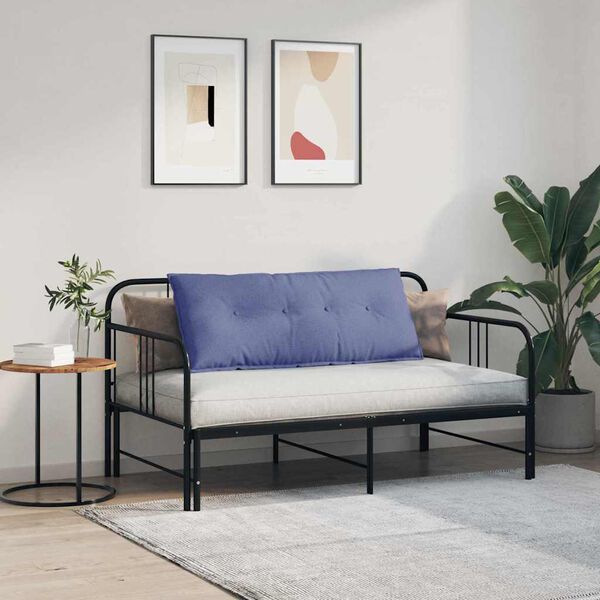 vidaXL Travesseiro para Costas Azul Jeans 120 x 19 x 50 cm tecido