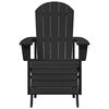 vidaXL Cadeira Adirondack Preto 82 x 74 x 92 cm HDPE