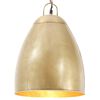 vidaXL Candeeiro suspenso industrial redondo 25 W 32 cm E27 bronze