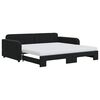 vidaXL Sof&aacute;-cama com gavet&atilde;o e colch&otilde;es 100x200 cm veludo preto