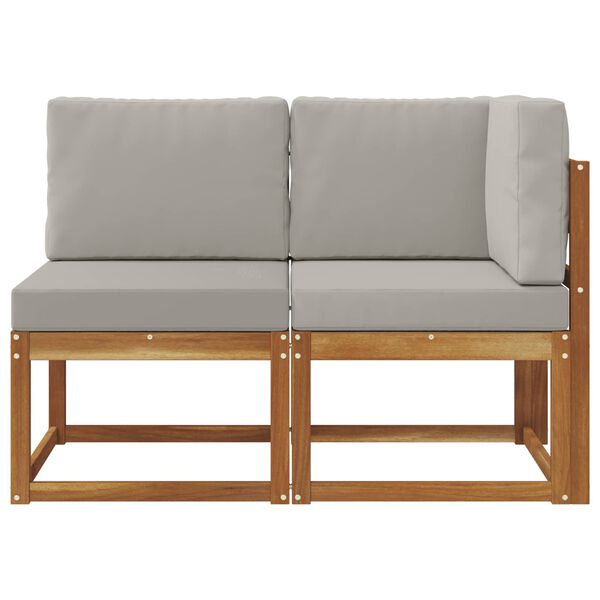 vidaXL Sof&aacute; M&eacute;dio e de Canto para Exterior com almofada 2 Pe&ccedil;a