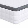 vidaXL Colch&atilde;o M&eacute;dio macio 90 x 200 cm Branco e Cinza