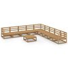 vidaXL 10 pcs conjunto lounge de jardim pinho s&oacute;lido castanho mel