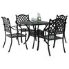 vidaXL Conjunto de Mesa de Jardim 5 pcs Preto Alum&iacute;nio Fundido