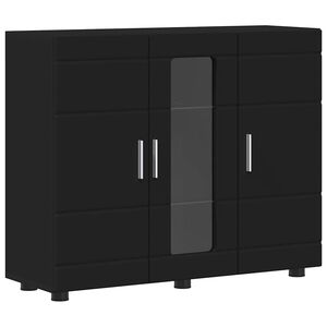 vidaXL Arm&aacute;rio de Madeira Preto 88,5 x 30,5 x 73 cm Madeira processada