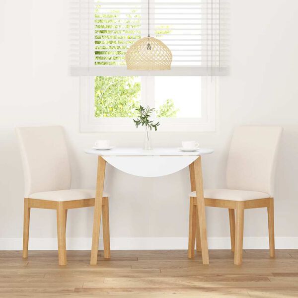 vidaXL Cadeiras de jantar com almofadões 2 pcs madeira maciça