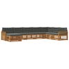 vidaXL Conjunto de Sof&aacute;s para Exterior 8 pcs Natural e Antracite