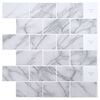 vidaXL Azulejo Subterr&acirc;neo 50 unid. M&aacute;rmore Branco 30 x 30 cm
