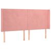 vidaXL Cama box spring c/ colch&atilde;o/LED 160x200 cm veludo rosa