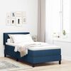vidaXL Cama Box com colch&atilde;o com cabeceira Azul 200 x 80 cm Poli&eacute;ster