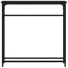 vidaXL Mesa consola 75x19,5x75 cm derivados de madeira preto