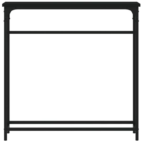 vidaXL Mesa consola 75x19,5x75 cm derivados de madeira preto
