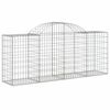 vidaXL Cestos gabi&atilde;o arqueados 50pcs 200x50x80/100cm ferro galvanizado