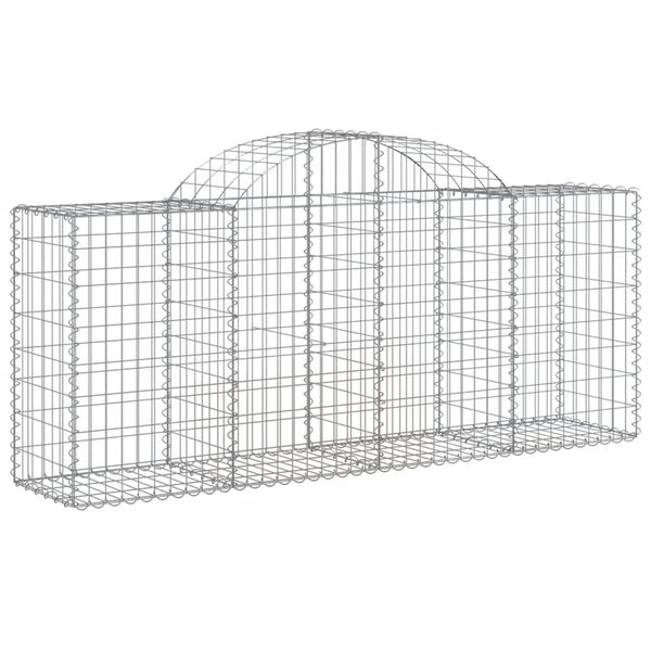 vidaXL Cestos gabi&atilde;o arqueados 50pcs 200x50x80/100cm ferro galvanizado