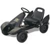 vidaXL Kart a pedais com assento ajust&aacute;vel preto