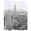 vidaXL Biombo dobr&aacute;vel Nova Iorque de dia 160x170 cm preto e branco