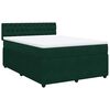 vidaXL Cama com molas/colch&atilde;o 160x200 cm veludo verde-escuro