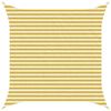 vidaXL Vela de Sombra Amarelo e Branco 3,6 x 3,6 m HDPE