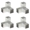 vidaXL Bases para poste em forma de Y 4 pcs 81x81 mm metal galvanizado