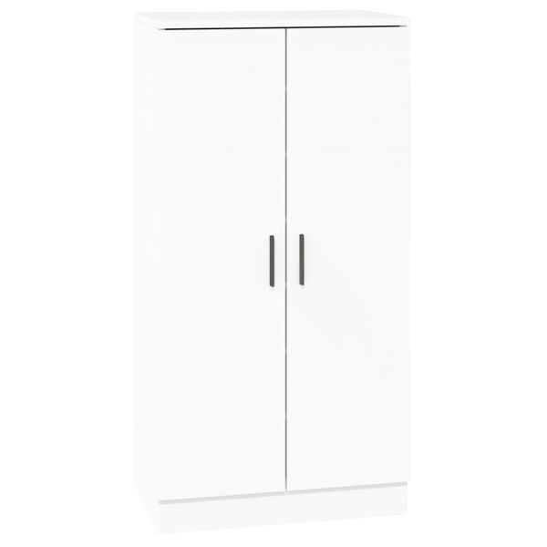 vidaXL Sapateira 55x35x108 cm derivados de madeira branco brilhante