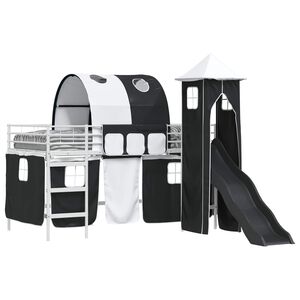 vidaXL Branco e Preto 79,5 x 200 cm