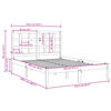 vidaXL Estrutura de cama 120x200 cm madeira maci&ccedil;a branco