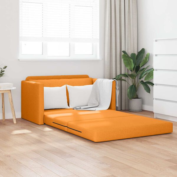 vidaXL Sof&aacute;-Cama 110cm Amarelo Escuro tecido