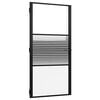 vidaXL Porta de vidro 102,5 x 3,5 x 201,5 cm Alum&iacute;nio Preto