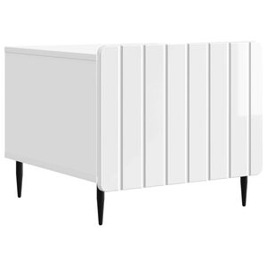 vidaXL Mesa de centro com gaveta Branco Brilhante 49 x 50 x 42 cm