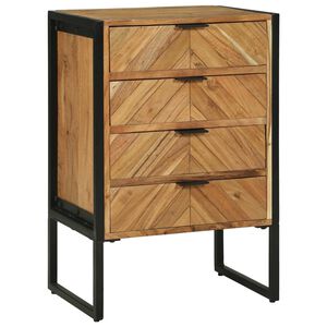 vidaXL Buffet 50 x 35 x 75 cm Madeira de ac&aacute;cia maci&ccedil;a
