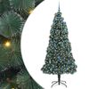 vidaXL &Aacute;rvore de Natal Artificial Pr&eacute;-iluminada com Conjunto de Bolas
