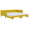 vidaXL Sof&aacute;-cama com gavet&atilde;o e colch&otilde;es 100x200 cm veludo amarelo