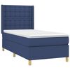 vidaXL Cama box spring c/ colch&atilde;o e LED 100x200 cm tecido azul