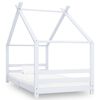 vidaXL Estrutura de cama para crian&ccedil;as 90x200 cm pinho maci&ccedil;o branco