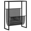 vidaXL Suporte de revistas 35x15x45 cm a&ccedil;o preto