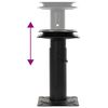 vidaXL 2 pcs pedestal p/ banco de barco ajust&aacute;vel girat&oacute;rio a 360&deg; a&ccedil;o