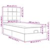 vidaXL Estrutura de cama otomana com creme de colch&atilde;o 80x200cm tecido