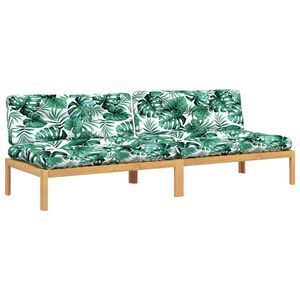 vidaXL Sof&aacute;s centro paletes p/ jardim 2pcs c/ almofad&otilde;es ac&aacute;cia maci&ccedil;a