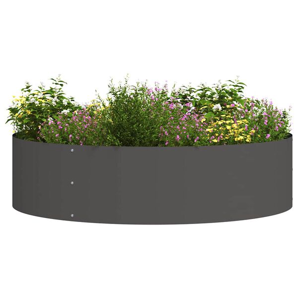vidaXL Vaso de Jardim Preto 80 x 80 x 20 cm A&ccedil;o laminado a frio