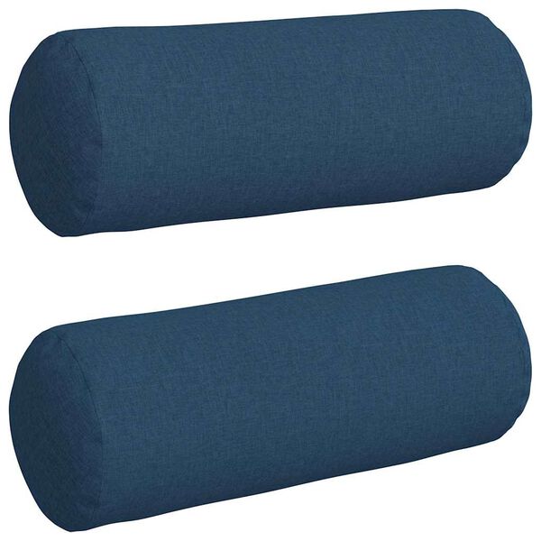 vidaXL Almofadas de Apoio 2 pcs Azul &Oslash; 25 x 70 cm tecido