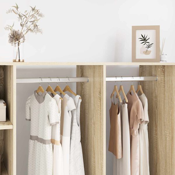 vidaXL Viga de Closet 12 pcs Prateado 764 x 15 x 29 mm