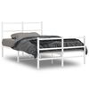 vidaXL Estrutura de cama com cabeceira e p&eacute;s 120x200 cm metal branco