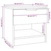 vidaXL Mesa de cabeceira madeira processada carvalho fumado