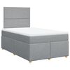 vidaXL Cama boxspring com colch&atilde;o 120x190 cm tecido cinzento-claro
