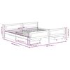 vidaXL Cama com 4 gavetas 200x200 cm pinho maci&ccedil;o castanho-escuro