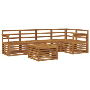 vidaXL Conjunto de Sof&aacute; Sectional 6 pcs Natural