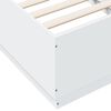 vidaXL Estrutura cama c/ luzes LED 75x190 cm derivados madeira branco
