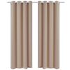 vidaXL Cortinas blackout 2 pcs com ilh&oacute;s de metal 135x175 cm creme