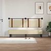 vidaXL Cabeceira Suspensa Liso Creme 170 x 55 x 5 cm PU Antigo